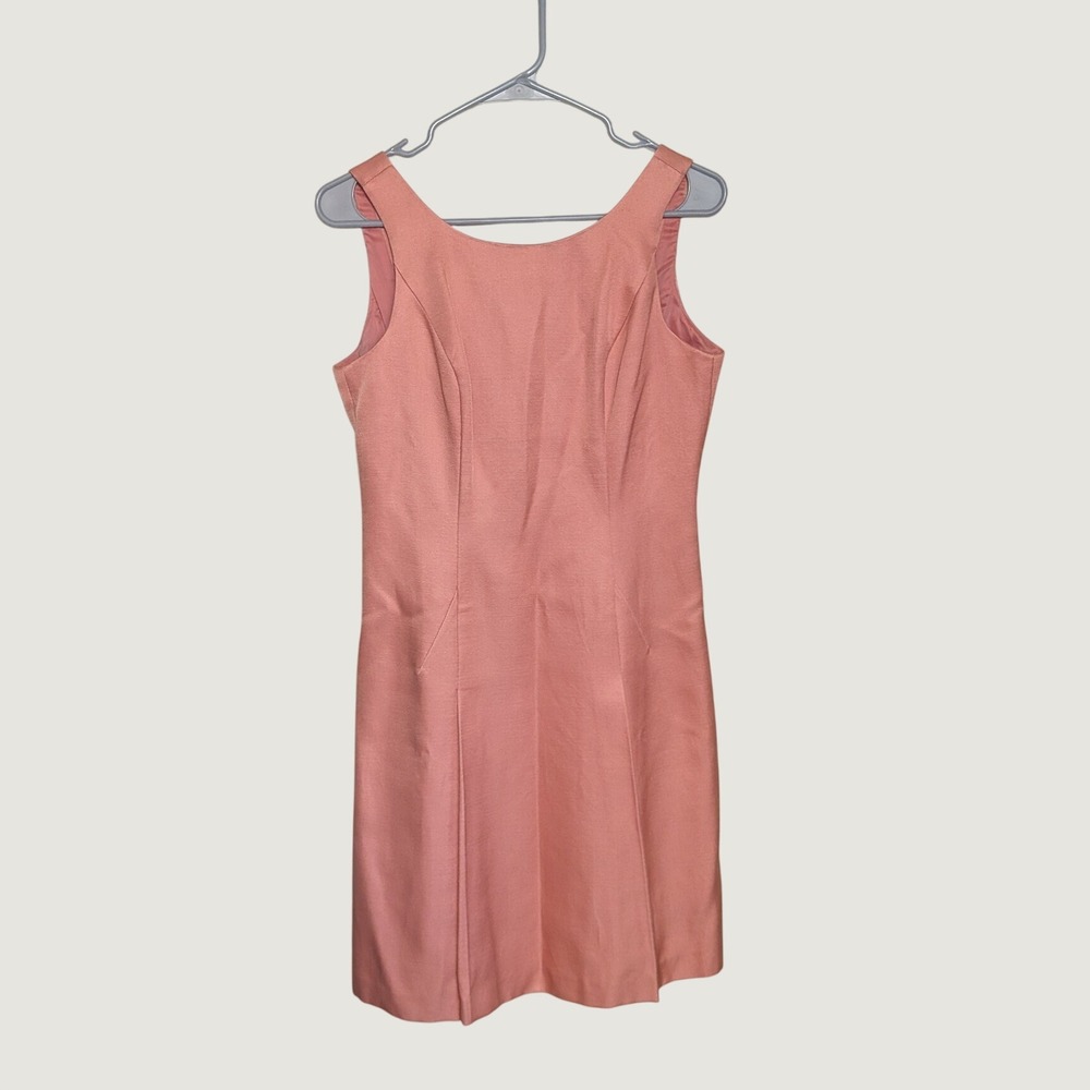 NWT Talbots Petites Coral Pink Cotton Silk Blend Open Back Sheath Dress 6 Petite